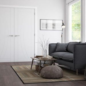 Internal White Primed Ravello Rebated Door Pair